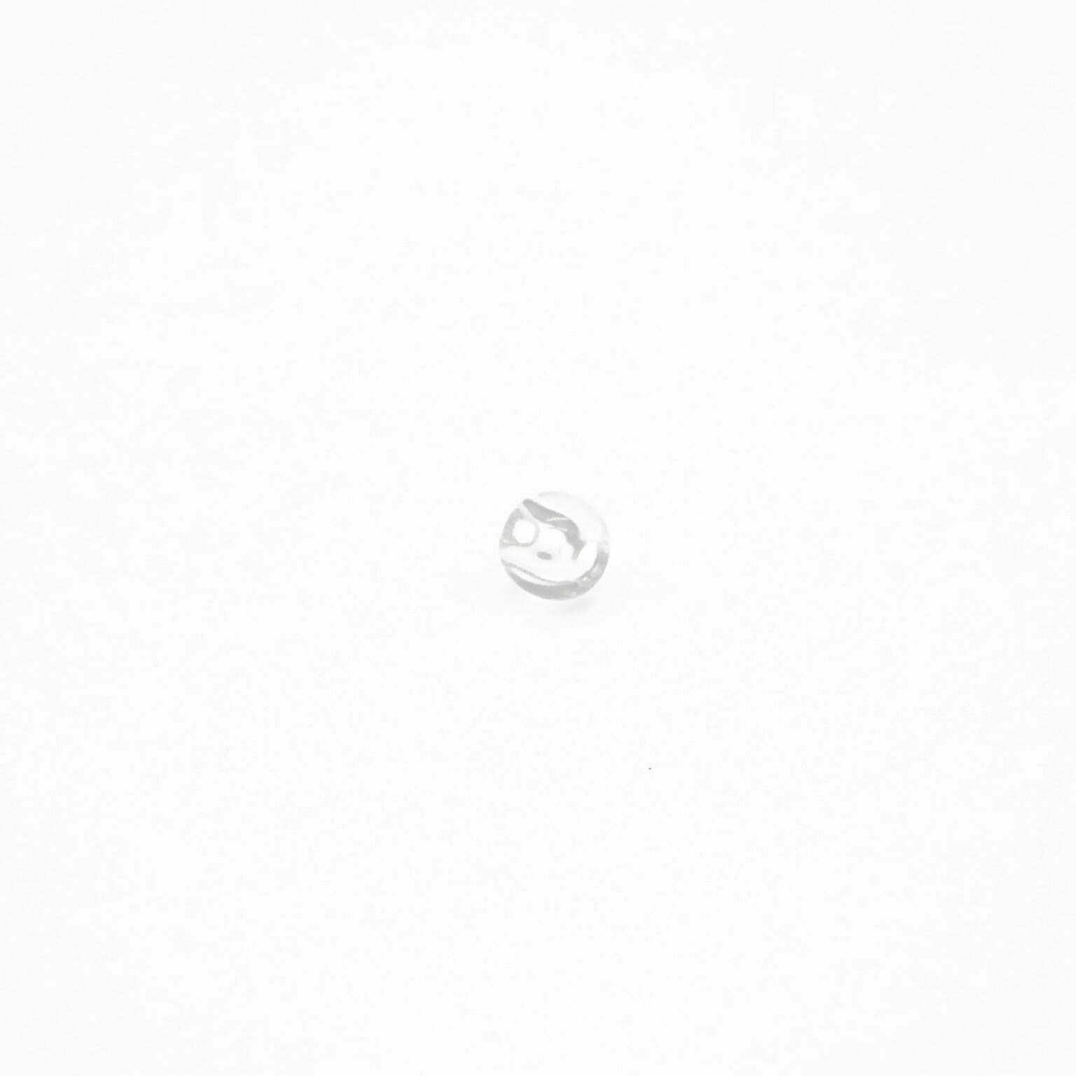 This is a 8mm bead, made from plastic and Clear in colour.