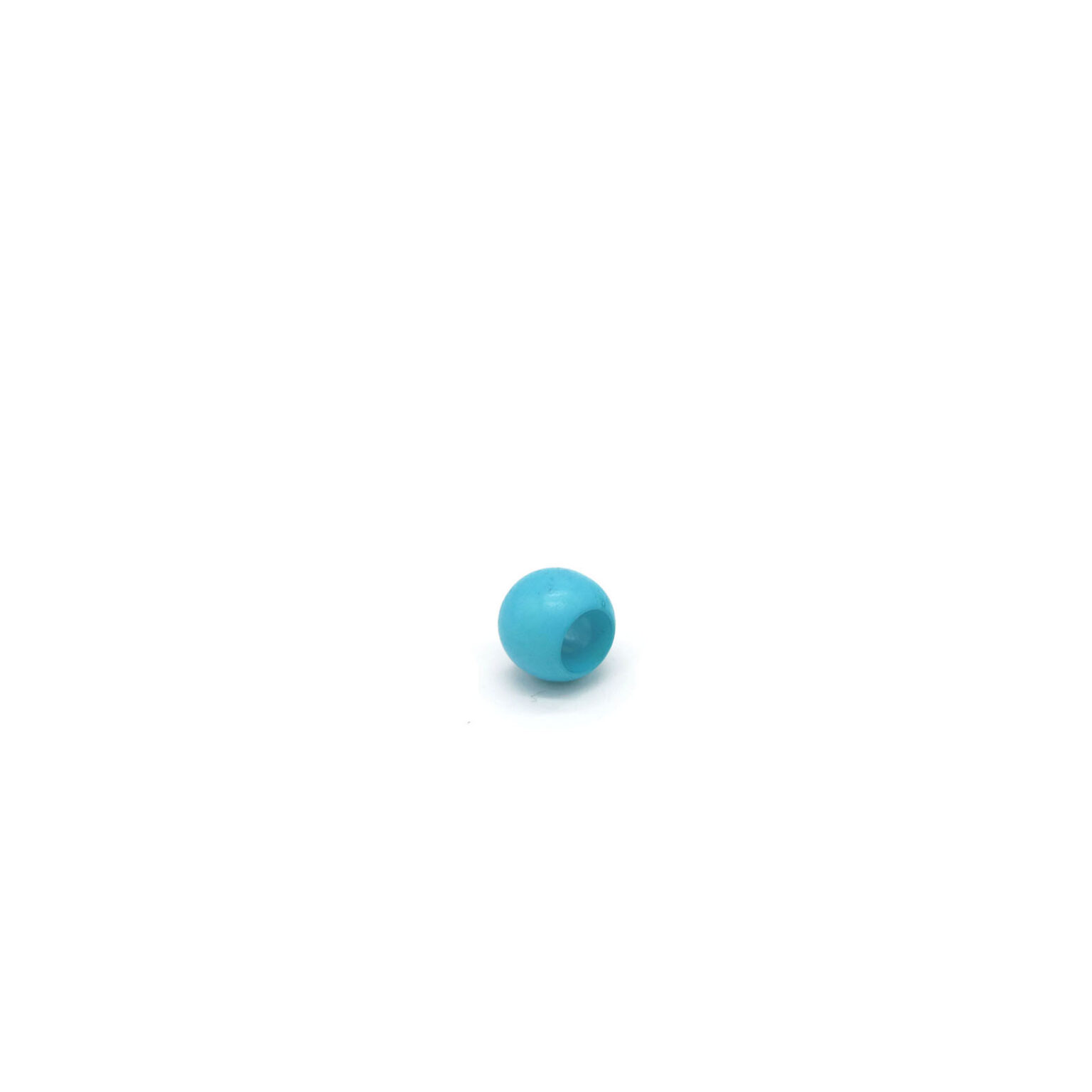 This is a bead, made from plastic and Blue in colour.