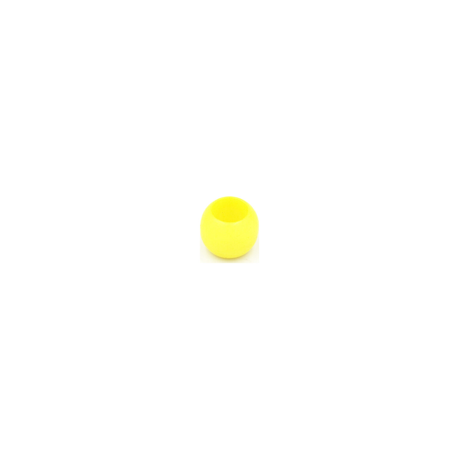 This is a bead, made from plastic and Yellow in colour.