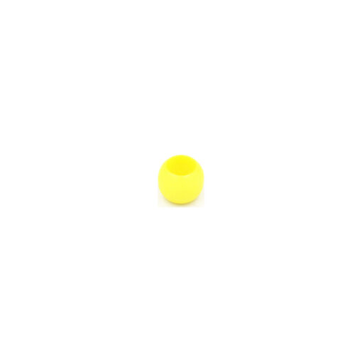This is a bead, made from plastic and Yellow in colour.
