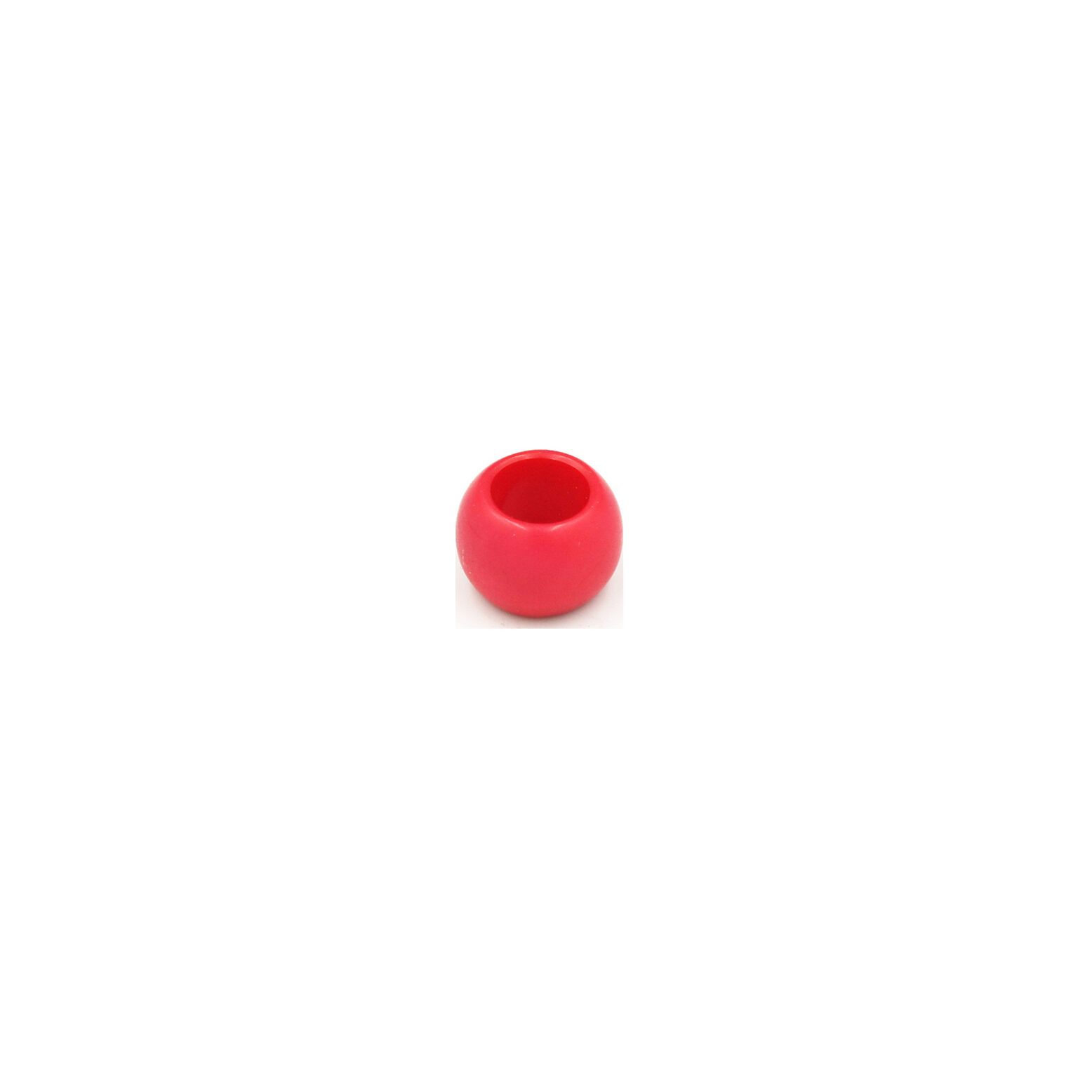 This is a bead, made from mild steel and Raspberry in colour.
