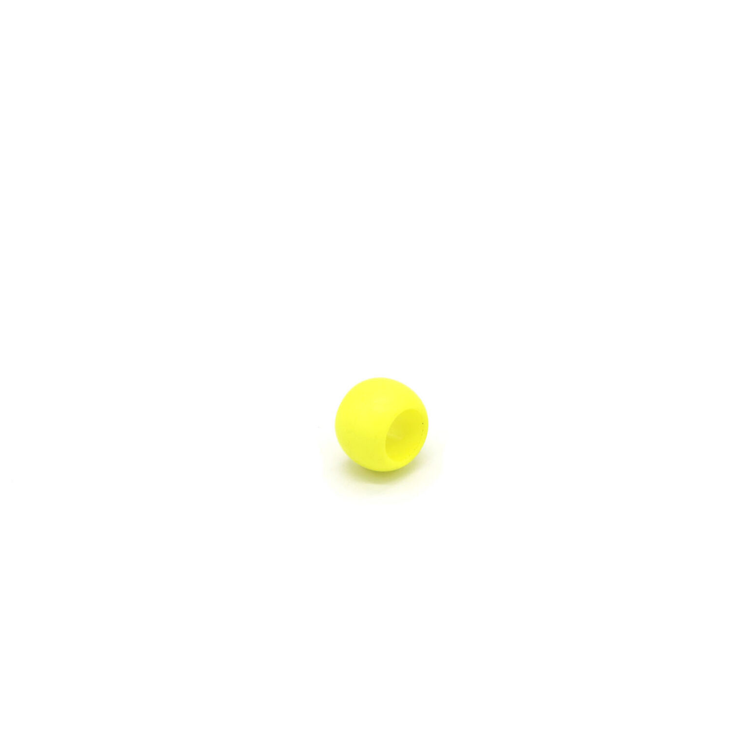 This is a bead, made from plastic and Yellow in colour.