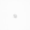 This is a bead, made from plastic and White in colour.