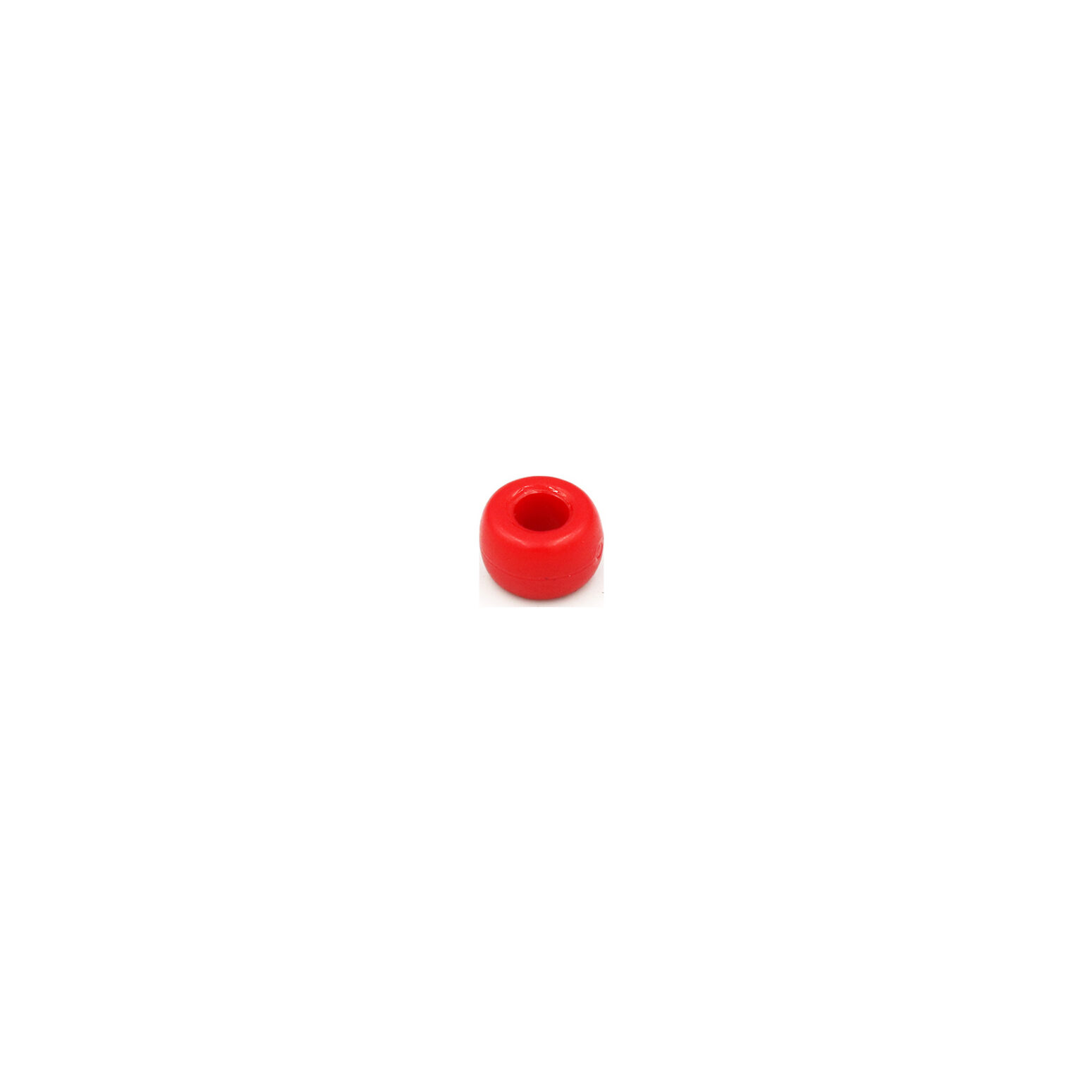 This is a 9mm bead, made from plastic and Red in colour.