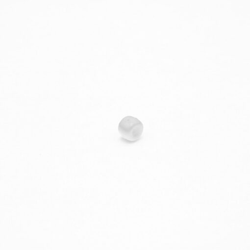 This is a 9mm bead, made from plastic and White in colour.