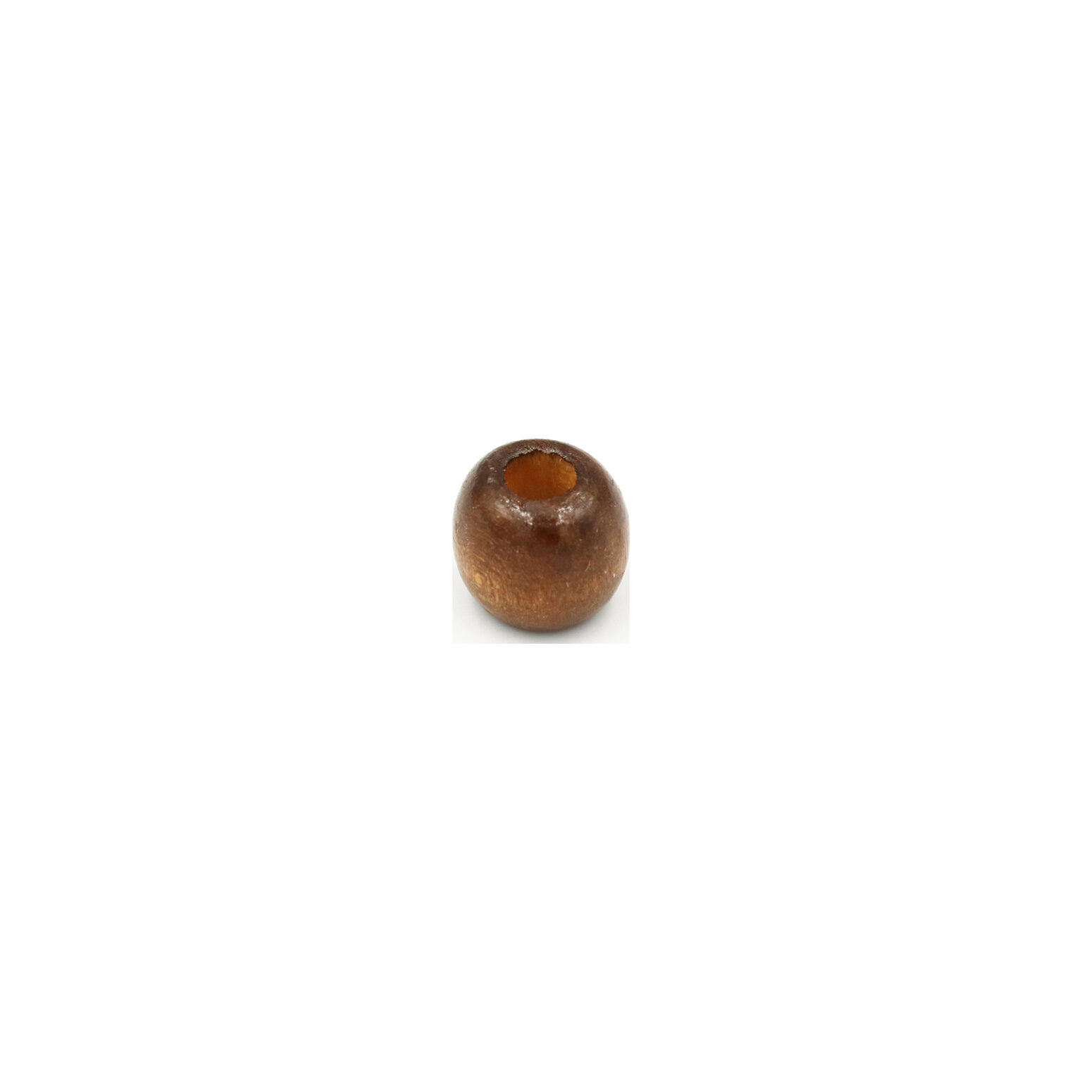 This is a 6mm bead, made from wood and Light Brown in colour.