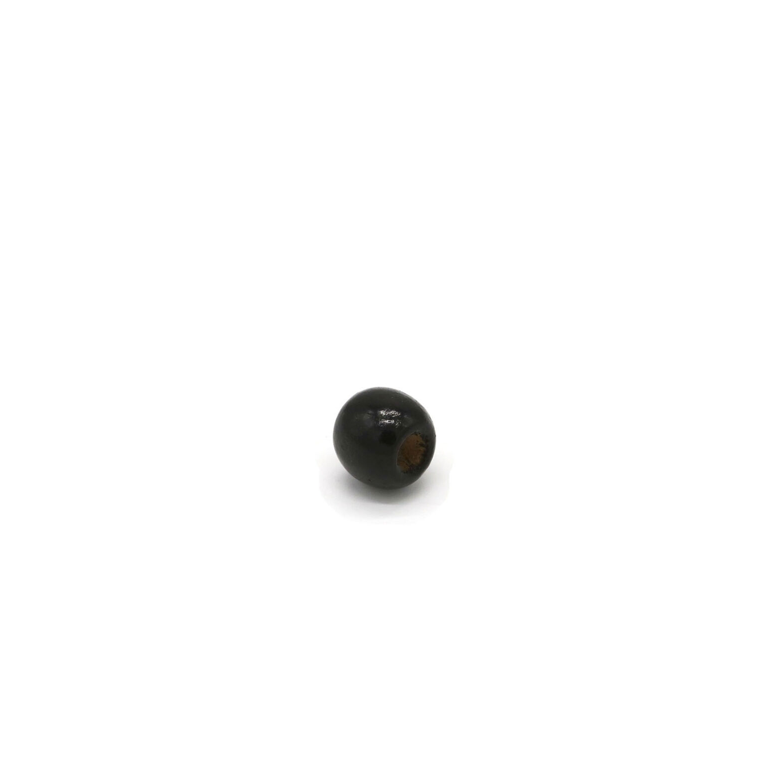 This is a 10mm bead, made from wood and Black in colour.