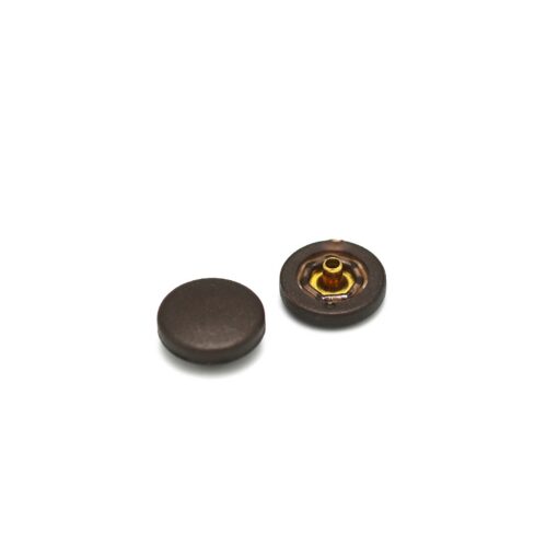 This is a 15.4mm cap, made from brass and Chocolate in colour.