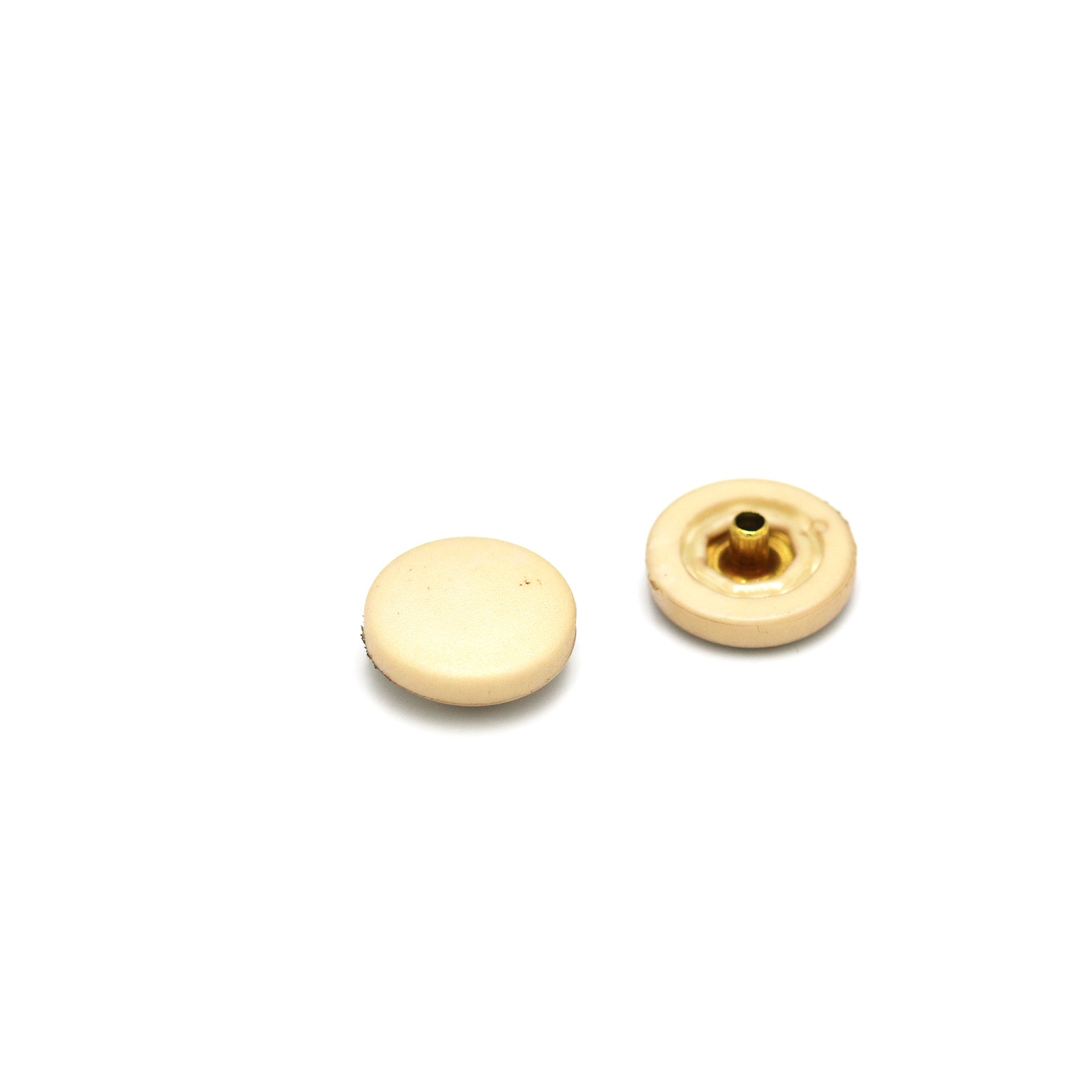 This is a 15.4mm cap, made from brass and Stone in colour.