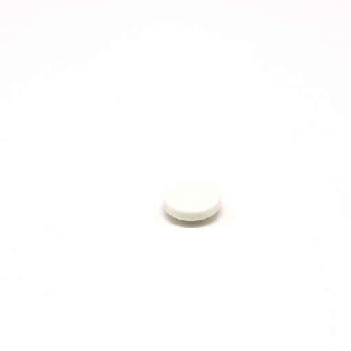 This is a 15.4mm cap, made from brass and White in colour.