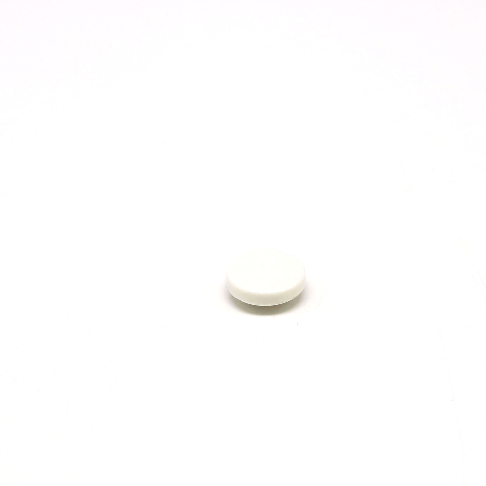 This is a 15.4mm cap, made from brass and White in colour.