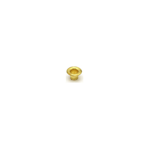 This is a 10mm eyelet, made from brass and Brass in colour.