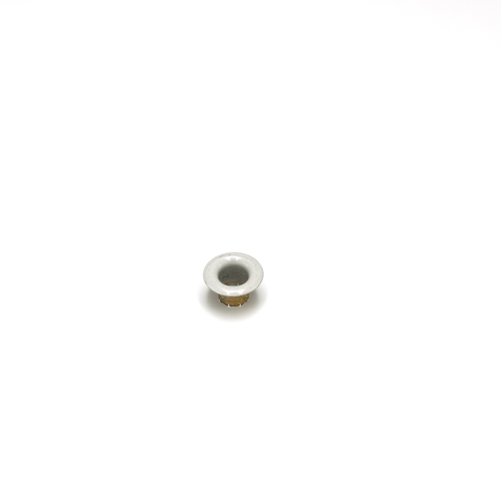 This is a 10mm eyelet, made from brass and Grey in colour.