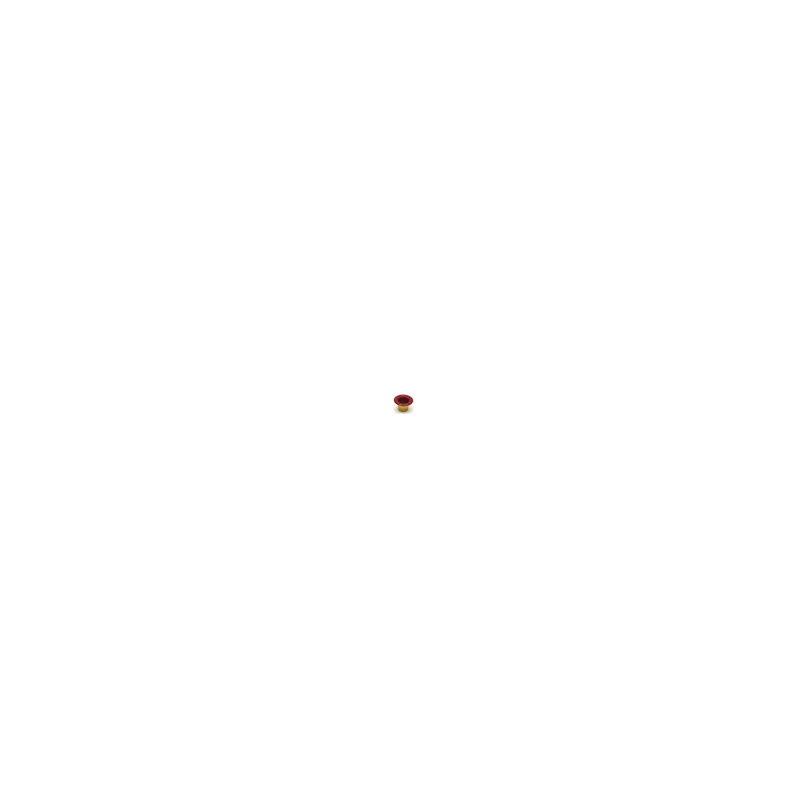 This is a 9mm eyelet, made from brass and Red in colour.