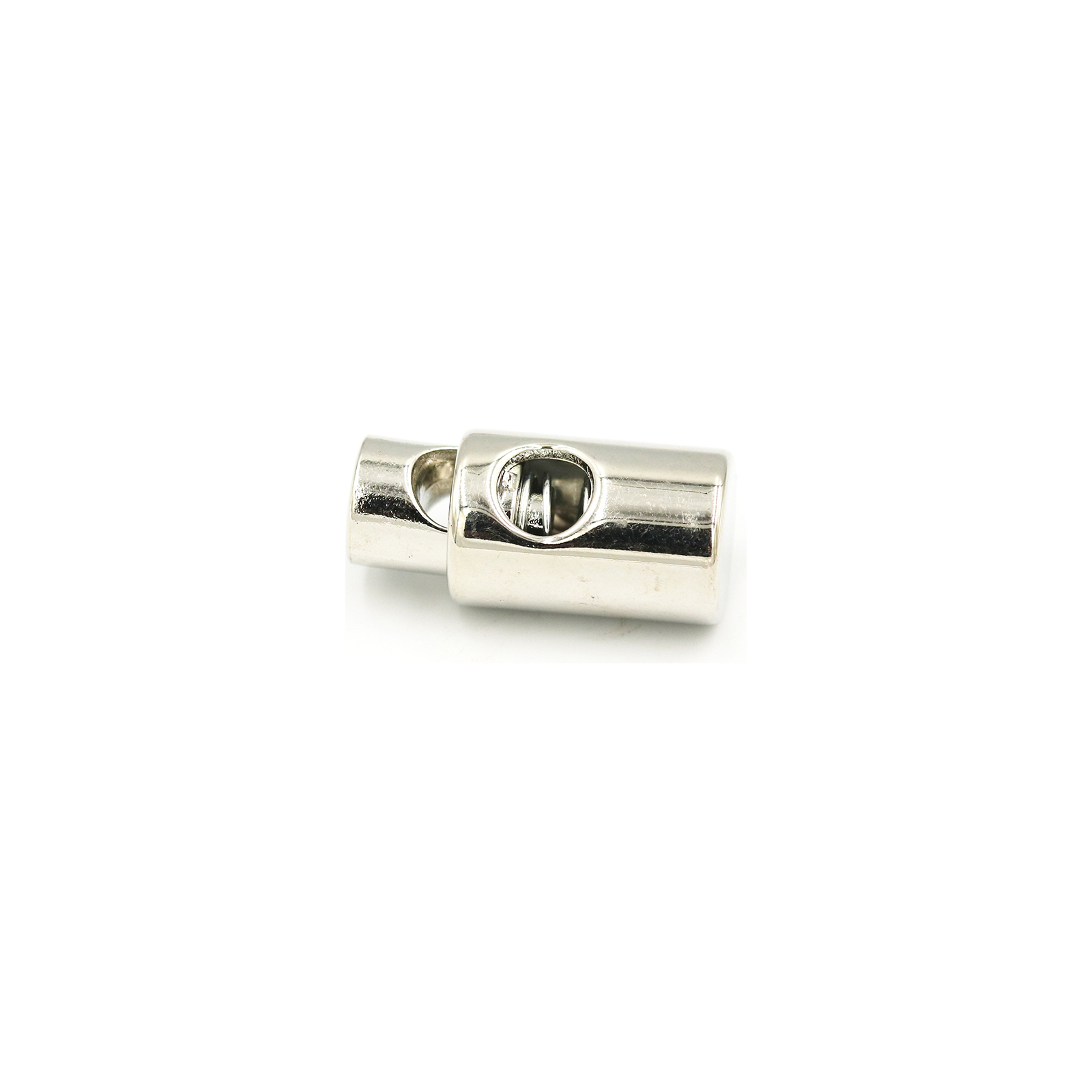 This is a 25mm toggle, made from plastic and Nickel Plated in colour.