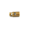 This is a toggle, made from plastic and Brass in colour.