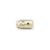 This is a toggle, made from plastic and Matt Silver in colour.