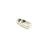This is a toggle, made from plastic and Nickel Plated in colour.