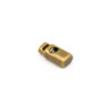 This is a toggle, made from plastic and Brass in colour.
