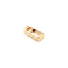 This is a toggle, made from plastic and Rose Gold in colour.