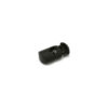 This is a toggle, made from plastic and Black in colour.