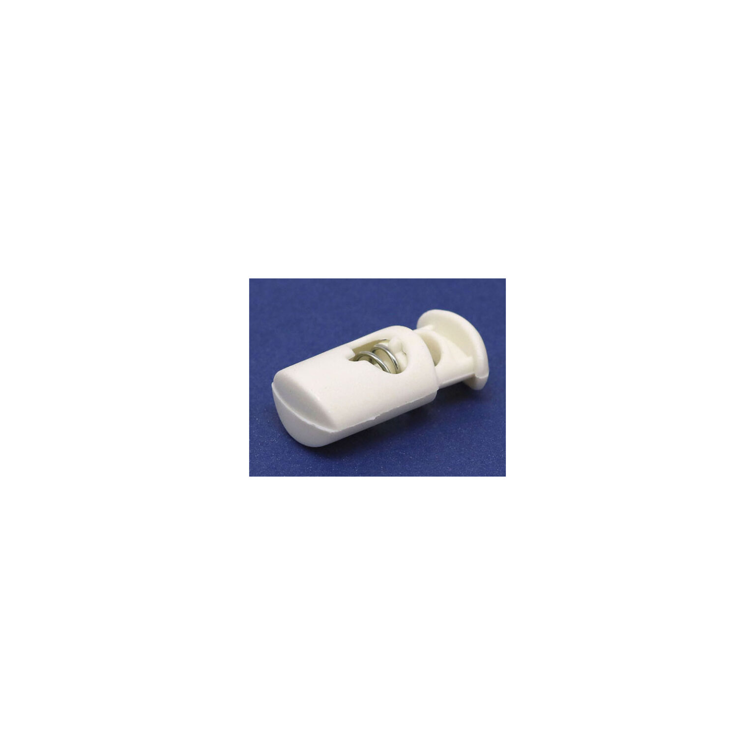 This is a toggle, made from plastic and White in colour.