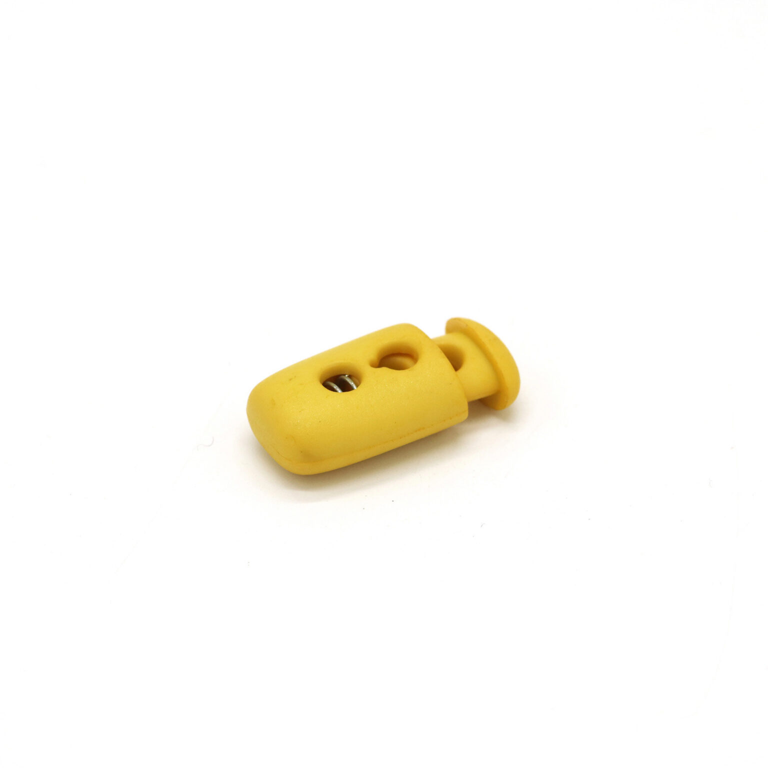 This is a toggle, made from plastic and Yellow in colour.