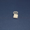 This is a 11mm toggle, made from plastic and White in colour.