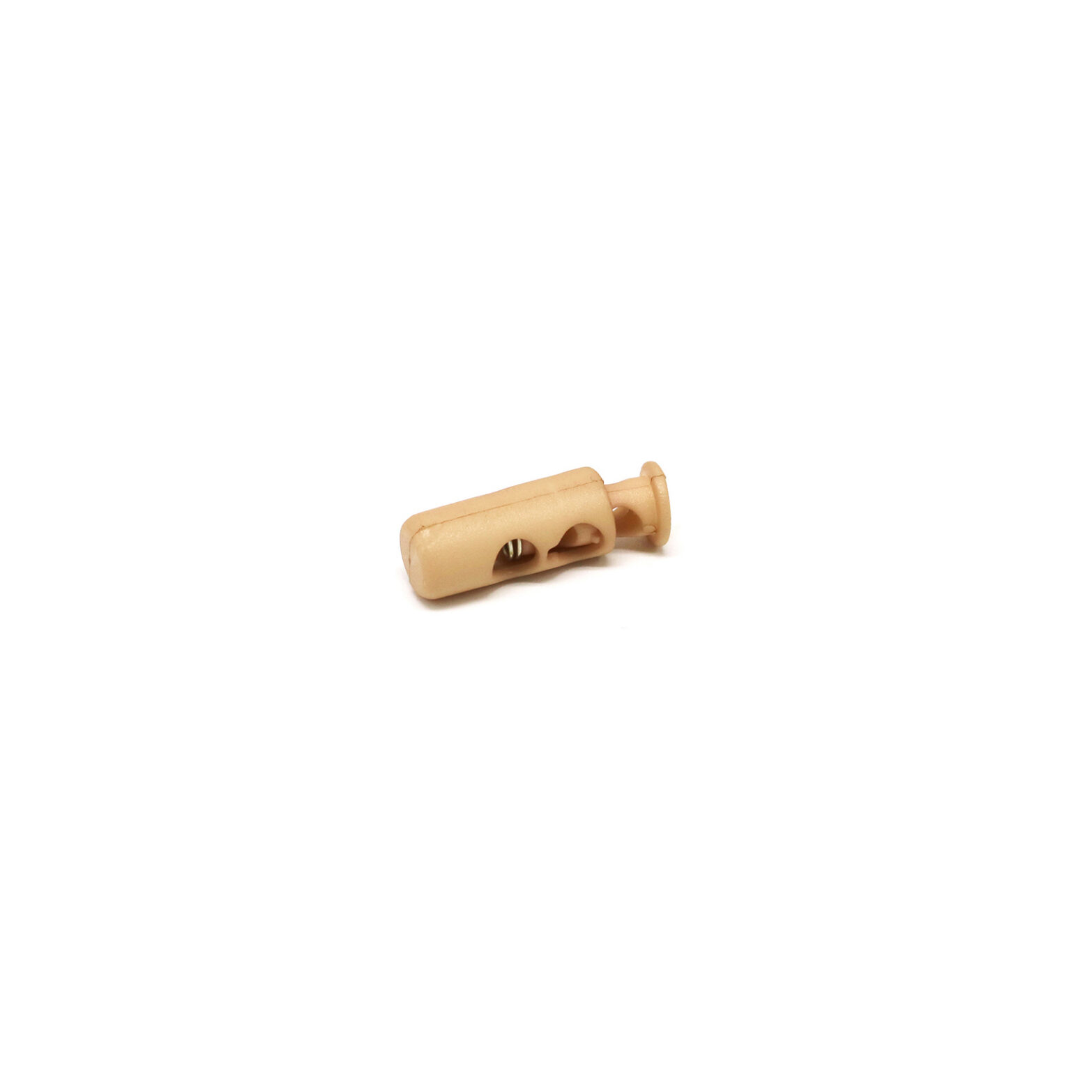 This is a 24mm toggle, made from plastic and Beige in colour.