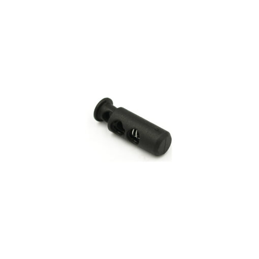 This is a 24mm toggle, made from plastic and Black in colour.