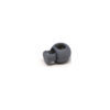 This is a toggle, made from plastic and Grey in colour.