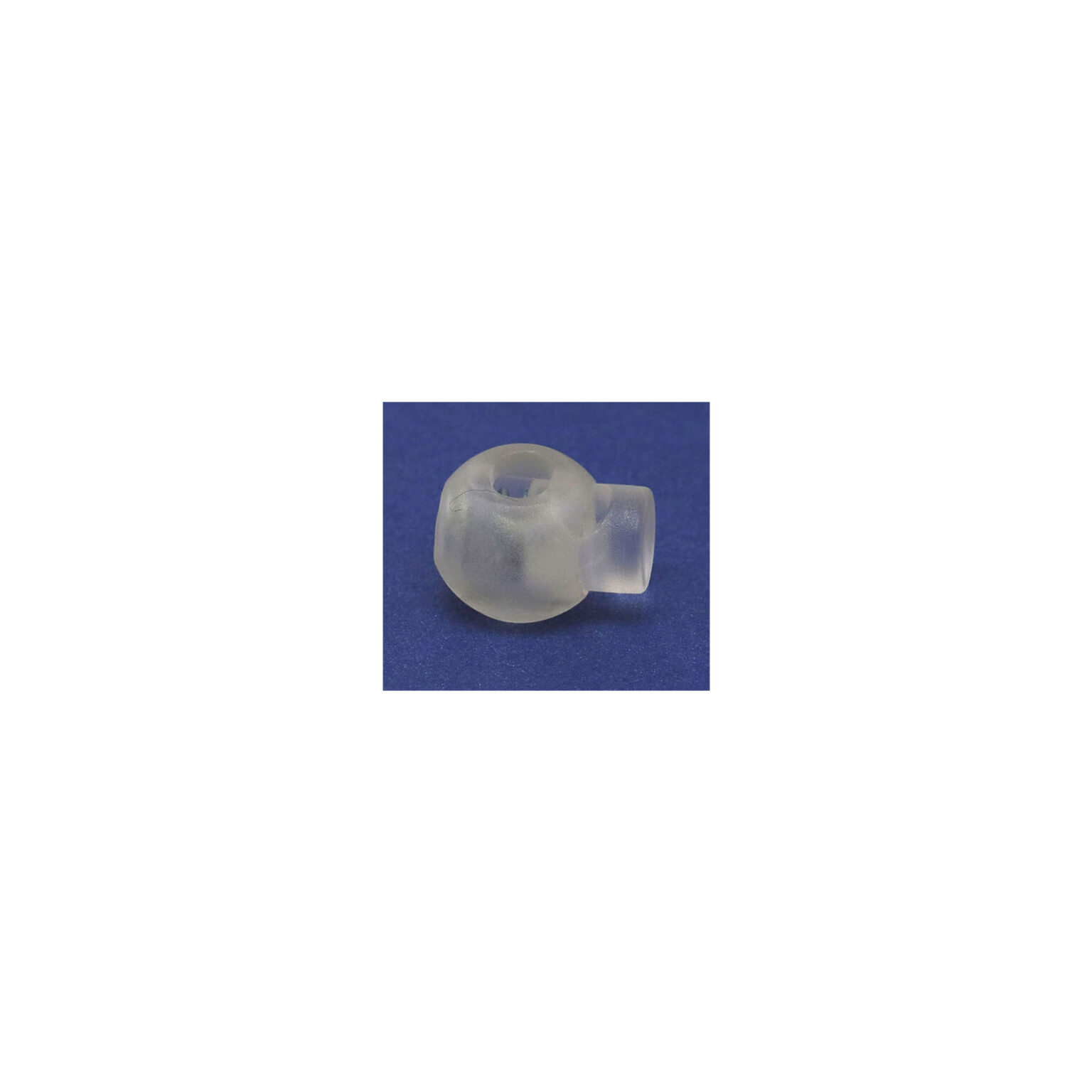 This is a toggle, made from plastic and Clear in colour.