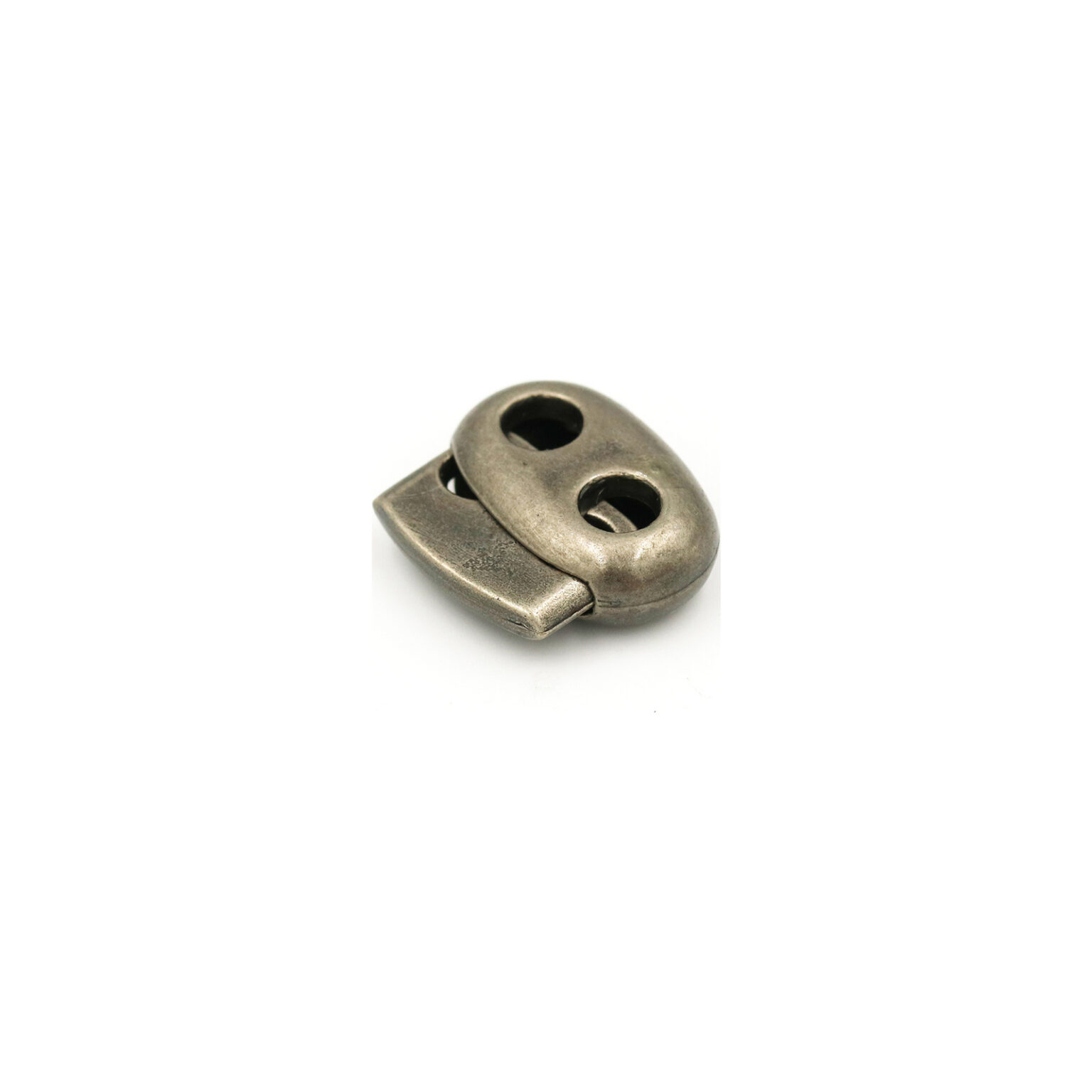 This is a 23mm toggle, made from plastic and Antique Nickle Plated in colour.