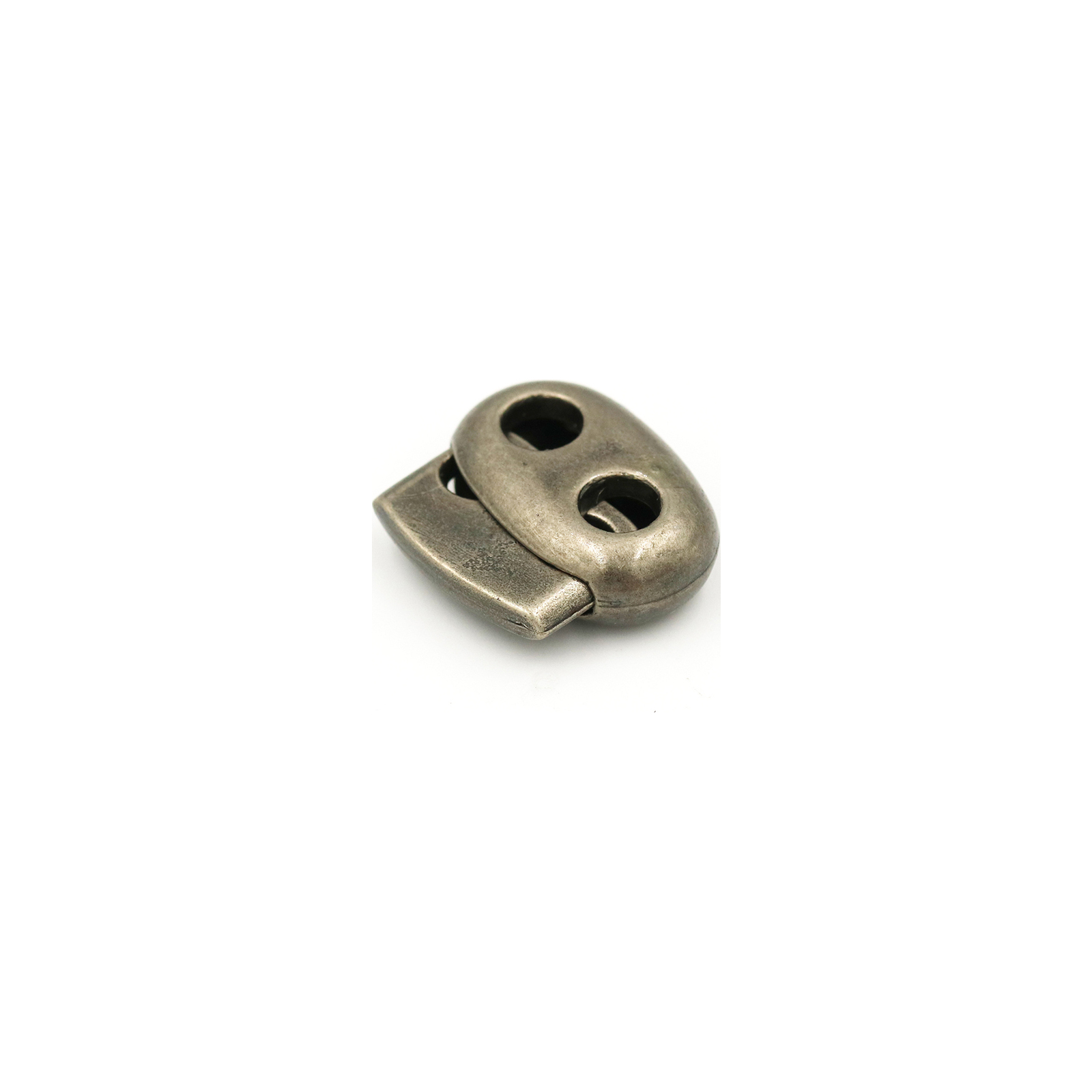 This is a 23mm toggle, made from plastic and Antique Nickle Plated in colour.