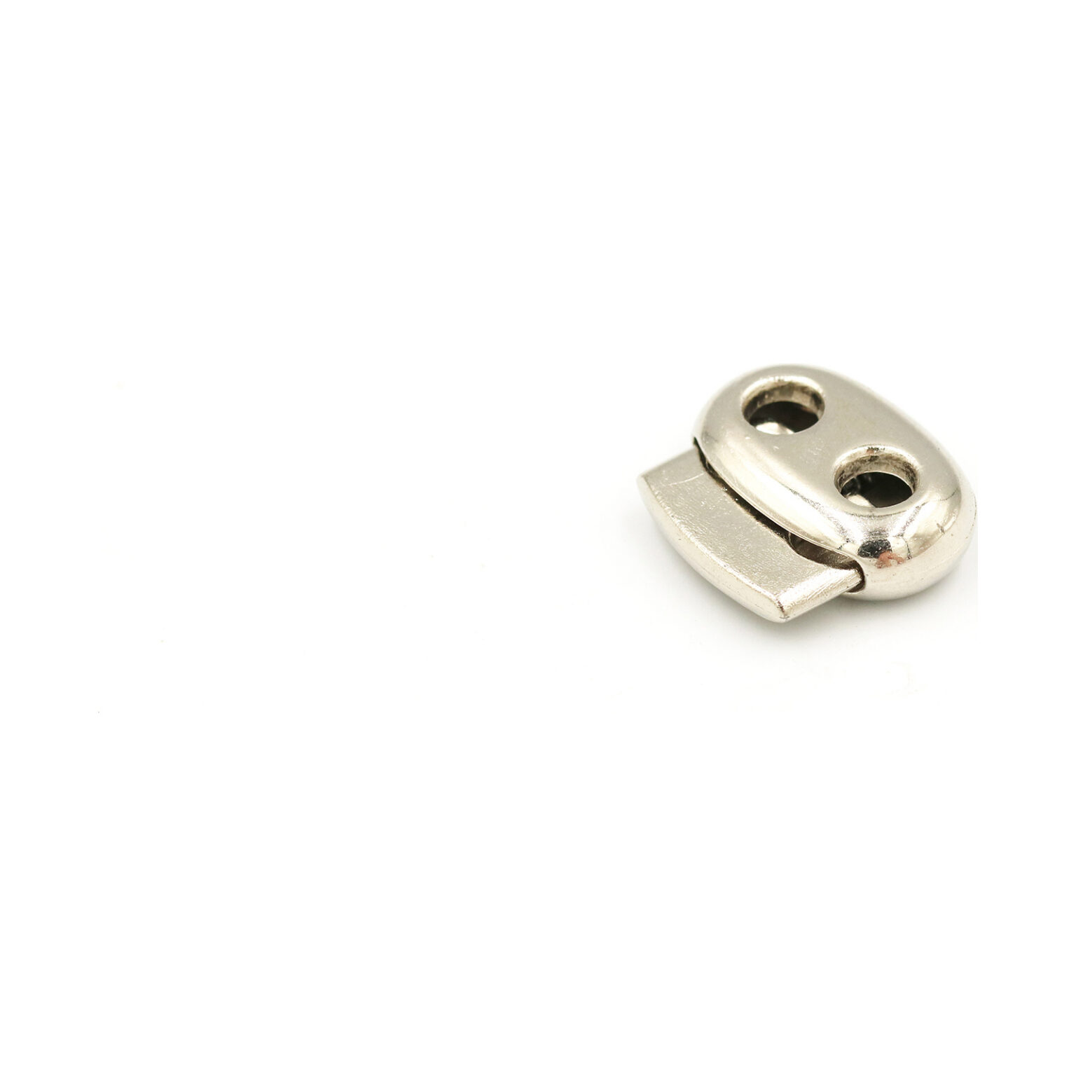 This is a 23mm toggle, made from plastic and Nickel Plated in colour.