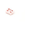 This is a toggle, made from plastic and Peach in colour.