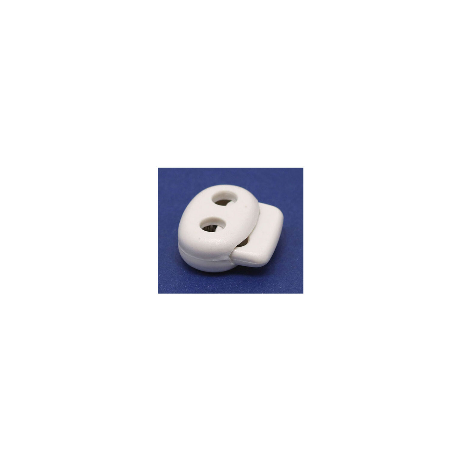 This is a 23mm toggle, made from plastic and White in colour.