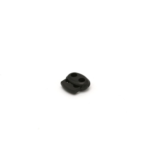 This is a toggle, made from plastic and Black in colour.