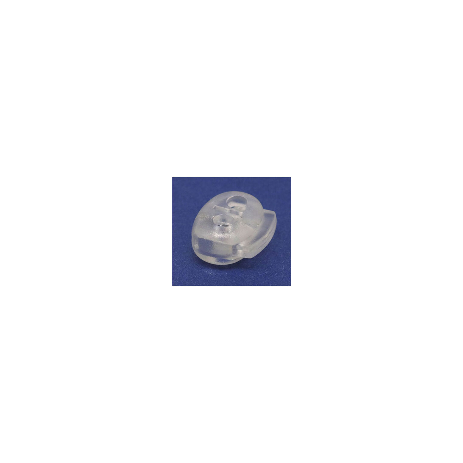 This is a 17mm toggle, made from plastic and Clear in colour.