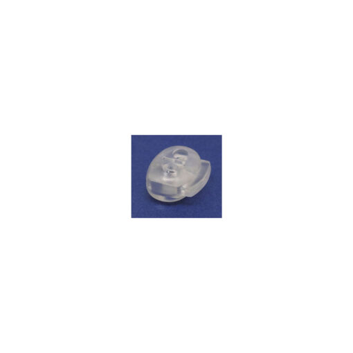 This is a 17mm toggle, made from plastic and Clear in colour.