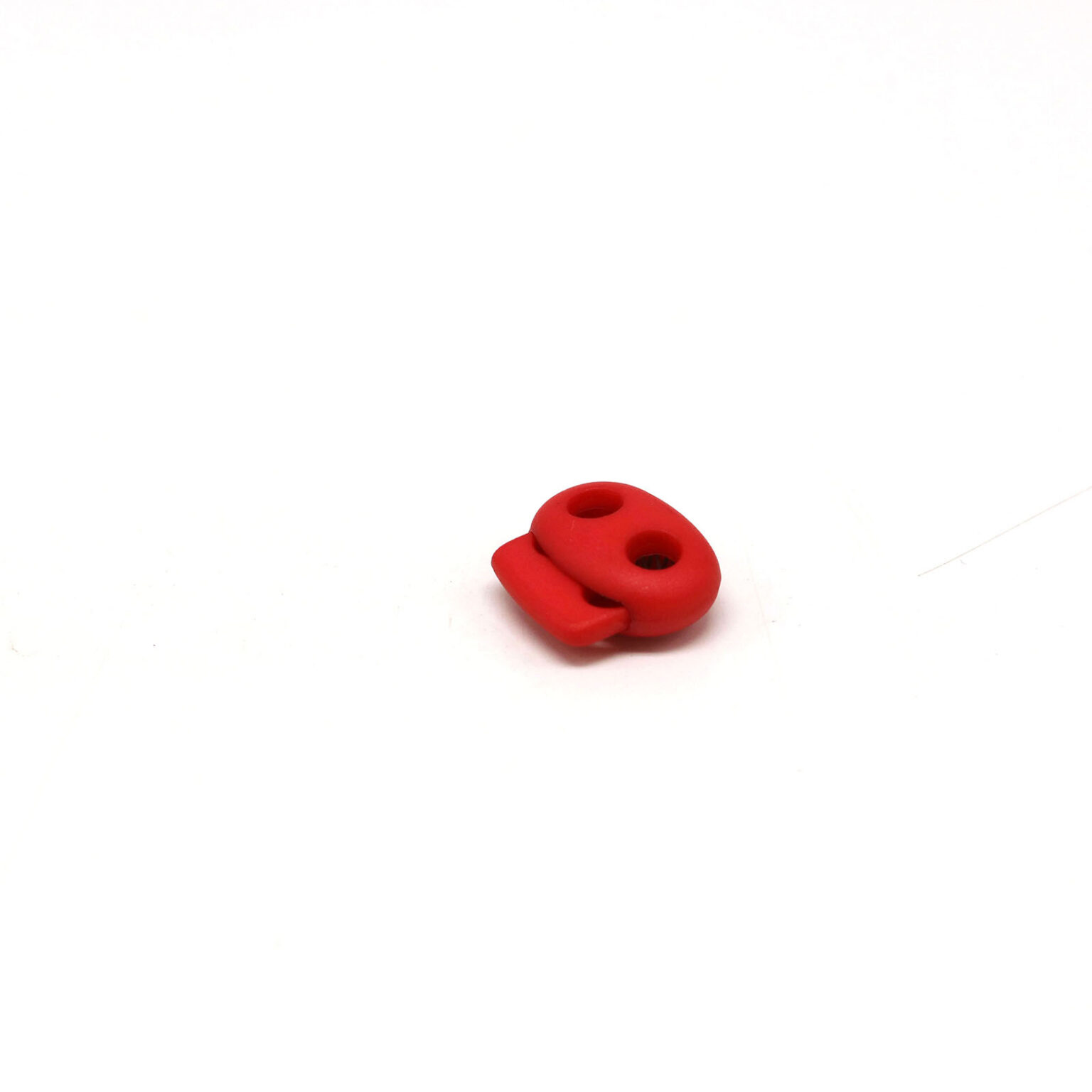 This is a 17mm toggle, made from plastic and Red in colour.