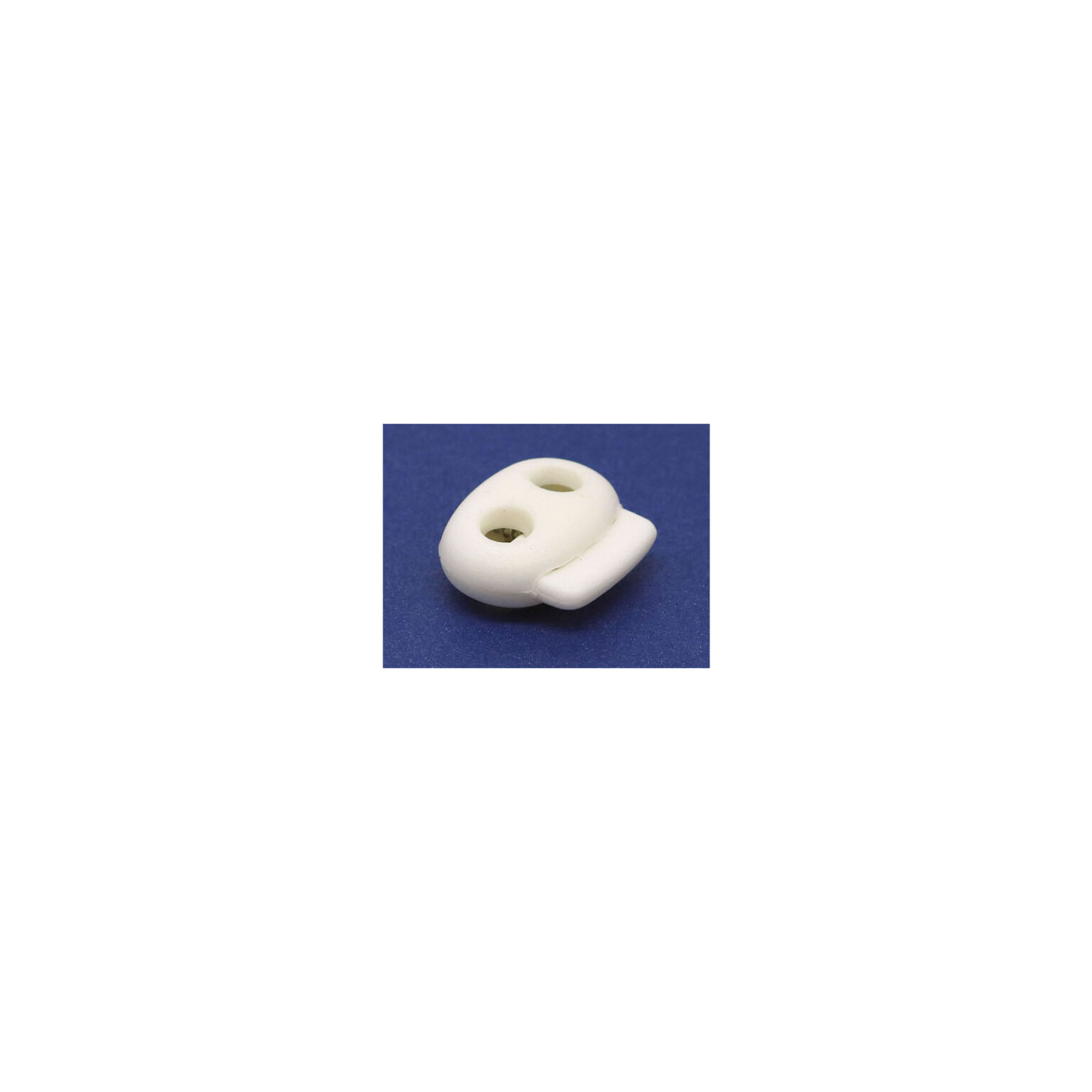 This is a 17mm toggle, made from plastic and White in colour.