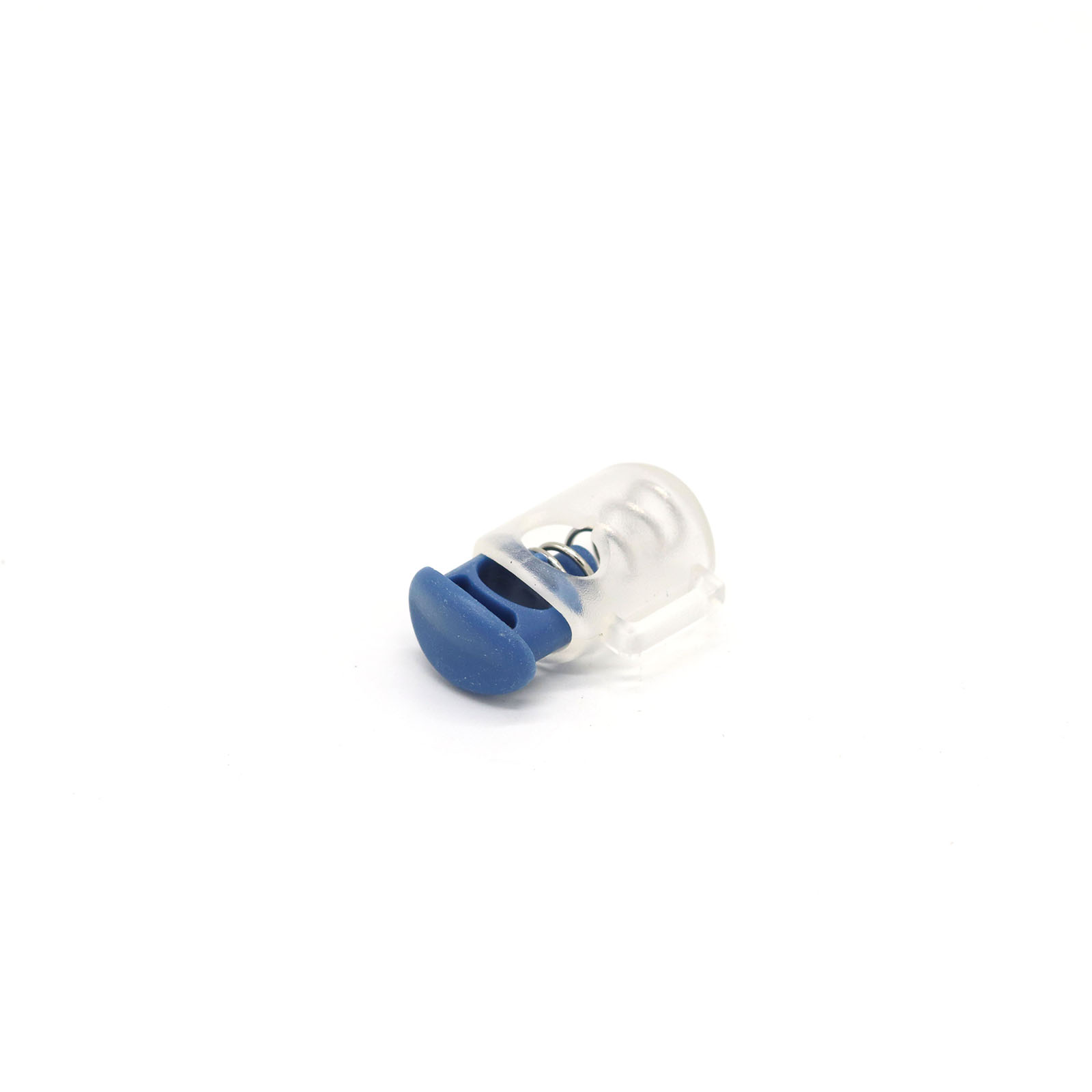 This is a toggle, made from plastic clear and Clear in colour.