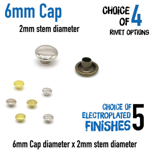 6x2mm Cap & Rivet set