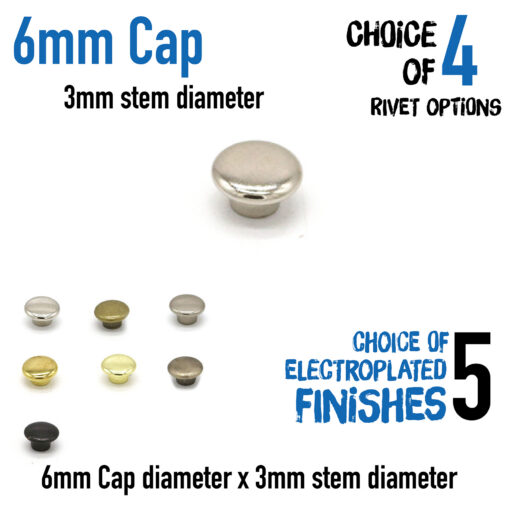 6x3mm Cap & Rivet Set