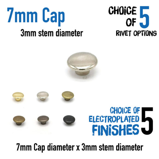 7x3mm Cap & Rivet Set