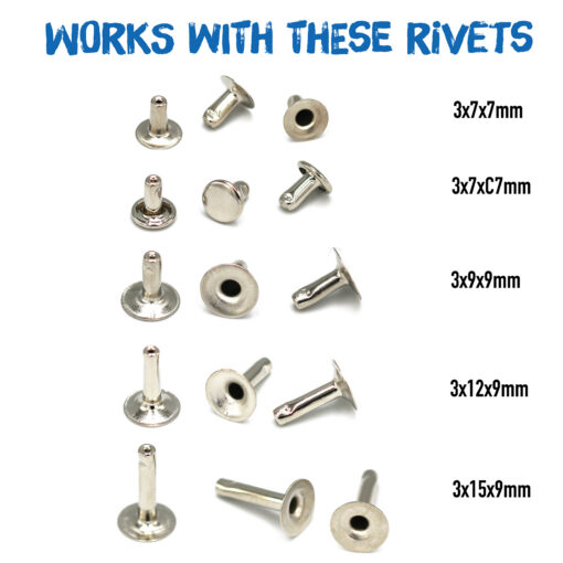 Alternative view of 7x3mm Cap & Rivet Set