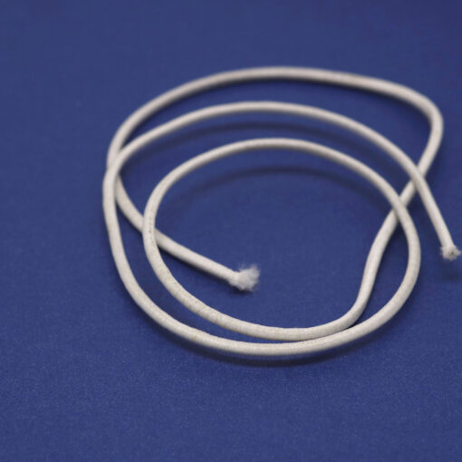 This is a 2mm drawcord, made from elastic and White in colour.