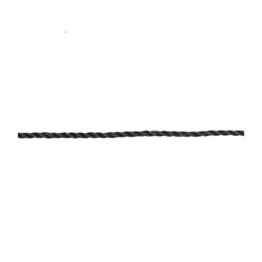 This is a 3mm drawcord, made from brass and Black in colour.