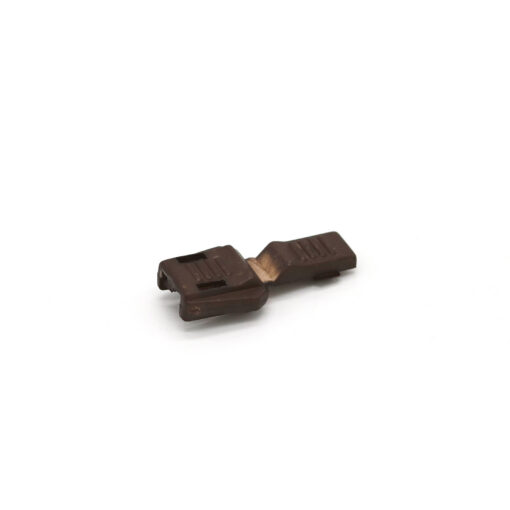 This is a drawcord, made from plastic and Brown in colour.